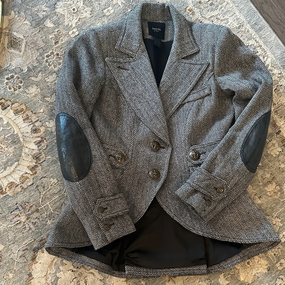 Smythe Grey Herringbone Blazer